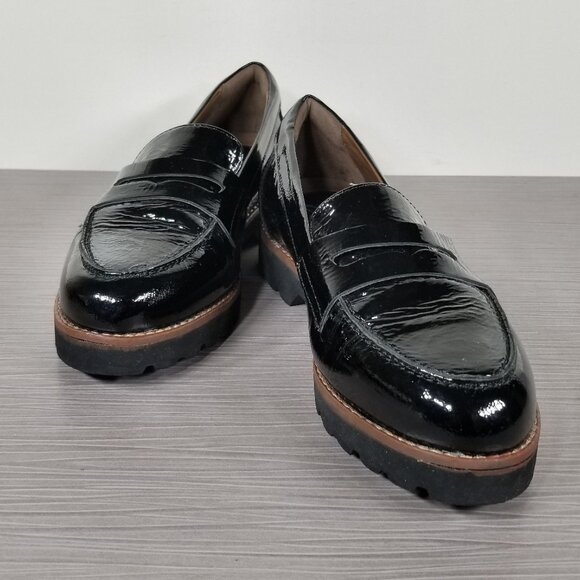 Earthies Braga Slip-on Loafer, Black Leather, Womens Size 5.5 B - Picture 4 of 13